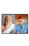 Sri Aurobindo & Mira Alfassa Laminated Photo - 7x9 Inches, Divine Blessings For Home & Office And Temple Decoration (F16304)