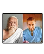 Sri Aurobindo & Mira Alfassa Laminated Photo - 13x15 Inches, Divine Blessings For Home & Office And Temple Decoration (F16304)