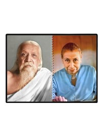 Sri Aurobindo & Mira Alfassa Laminated Photo - 7x9 Inches, Divine Blessings For Home & Office And Temple Decoration (F16304)