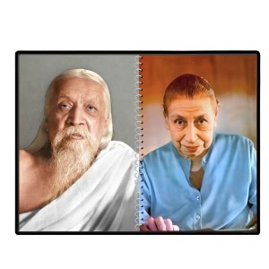 Sri Aurobindo & Mira Alfassa Laminated Photo - 7x9 Inches, Divine Blessings For Home & Office And Temple Decoration (F16304)