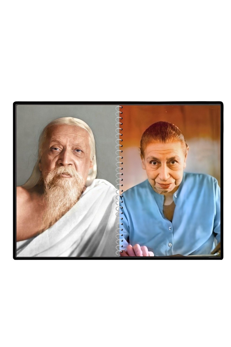 Sri Aurobindo & Mira Alfassa Laminated Photo - 7x9 Inches, Divine Blessings For Home & Office And Temple Decoration (F16304)