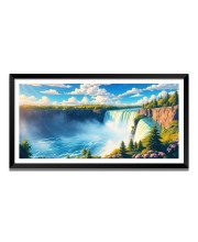 Nature Landscape Floating Frame Scenery Digital Print - (I5847) - 24x48 inch Modern Nature Wall Art for Living Room, Bedroom, Office, Hotels, Drawing Room