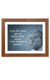 A P J Abdul Kalam & Famous Quote Brown Frame, 10x14InchesInspirational Wall Art for Office, Home DecorIdeal Spiritual Gift