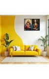 Jesus Christ - Our Lady Of Sorrows Laminated Photo - 7x9 Inches, Divine Blessings For Home & Office And Temple Decoration (F16343)
