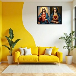 Jesus Christ - Our Lady Of Sorrows Laminated Photo - 11x13 Inches, Divine Blessings For Home & Office And Temple Decoration (F16343)