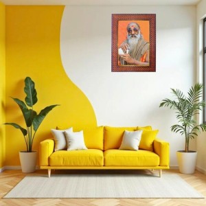 Swami Chinmayananda Photo Frame 10x14 Inch Religious Wall & Table Decor Frame | Swami Chinmayananda Spiritual Photo Frame For Home, Temple & Office | Decorative Hindu God & Goddess Frame (Pack Of