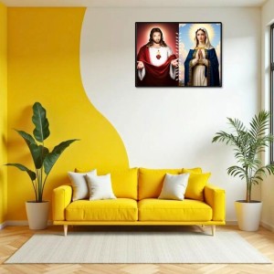 Jesus Christ - Our Lady Of Grace Laminated Photo - 7x9 Inches, Divine Blessings For Home & Office And Temple Decoration (F16286)