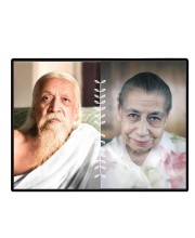 Sri Aurobindo & The Mother Laminated Photo - 7x9 Inches, Divine Blessings For Home & Office And Temple Decoration (F16153)