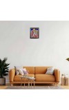 Hitech Sales Radha Krishna Photo Frame for Pooja Room, Temple Decor, Home Decoration and Gift (Wall and Tabletop, Rectangular, Polystyrene Frame, Printed Photo, 24 x 29 cm, Black)
