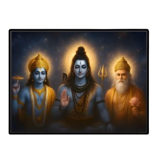 Lord Brahma VISHNU Mahesh Laminated Photo - 7x9 Inches, Divine Blessings For Home & Office And Temple Decoration (F16051) Lord Brahma VISHNU Mahesh Laminated Photo - 7x9 Inches, Divine Blessings For Home & Office And Temple Decoration (F16051)