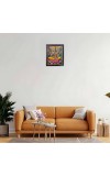Hitech Sales Shri Bishnu Dev Photo Frame for Pooja Room, Temple Decor, Home Decoration and Gift (Wall and Tabletop, Rectangular, Polystyrene Frame, Printed Photo, 24 x 29 cm, Black)