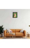 Hitech Sales Swami Prabhupada Standing Photo Frame for Pooja Room, Temple Decor, Home Decoration and Gift (Wall and Tabletop, Rectangular, Polystyrene Frame, Printed Photo, 24 x 29 cm, Black)