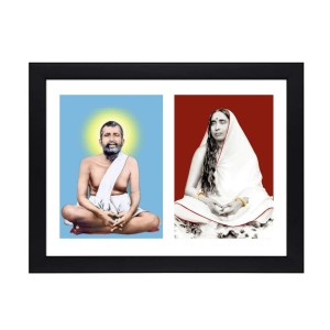 Sri Sri Ramkrishna Dev and Maa Sarada two colored Photos in One Frame | Spiritual Devotional Wall Art | Photos for puja room, (wall and table top, Printed Photo, 8.3 x 11.7 inches Frame, Black) Sri Sri Ramkrishna Dev and Maa Sarada two colored Photos in One Frame | Spiritual Devotional Wall Art | Photos for puja room, (wall and table top, Printed Photo, 8.3 x 11.7 inches Frame, Black)