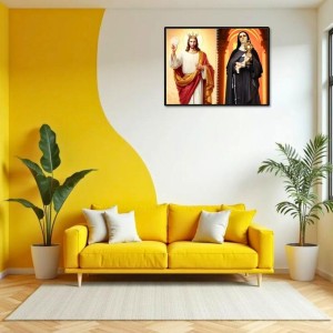 Immaculate Heart Of Mary Laminated Photo - 13x15 Inches, Divine Blessings For Home & Office And Temple Decoration (F16454)