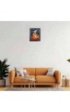 Hitech Sales Swami Prabhupada Photo Frame for Pooja Room, Temple Decor, Home Decoration and Gift (Wall and Tabletop, Rectangular, Polystyrene Frame, Printed Photo, 24 x 29 cm, Black)