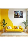 Lord Krishna Laminated Photo - 5x7 Inches, Divine Blessings For Home & Office And Temple Decoration (F16076)
