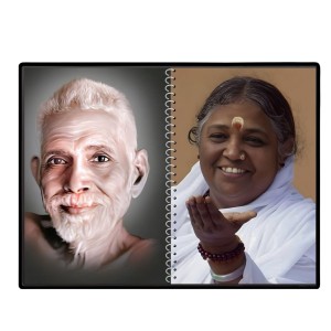 Sri Ramana Maharshi & Mother (Ammal) Laminated Photo - 9x11 Inches, Divine Blessings For Home & Office And Temple Decoration (F16316)