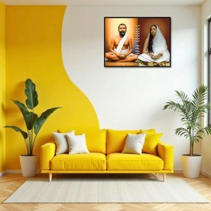 Maa Sarada Devi Laminated Photo - 13x15 Inches, Divine Blessings For Home & Office And Temple Decoration (F16167)