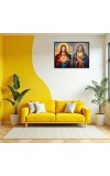 Jesus And Immaculate Heart Of Mary Laminated Photo - 11x13 Inches, Divine Blessings For Home & Office And Temple Decoration (F16190)