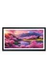 Nature Landscape Floating Frame Scenery Digital Print - (I5756) - 12x24 inch Modern Nature Wall Art for Living Room, Bedroom, Office, Hotels, Drawing Room