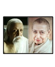 Sri Aurobindo & Mira Alfassa Laminated Photo - 13x15 Inches, Divine Blessings For Home & Office And Temple Decoration (F16307)