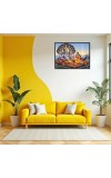 Lord Vishnu And Lakshmi. Laminated Photo - 5x7 Inches, Divine Blessings For Home & Office And Temple Decoration (F16057)