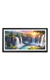 Nature Landscape Floating Frame Scenery Digital Print - (I5804) - 24x48 inch Modern Nature Wall Art for Living Room, Bedroom, Office, Hotels, Drawing Room