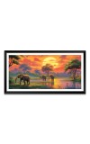 Nature Landscape Floating Frame Scenery Digital Print - (I5611) - 12x24 inch Modern Nature Wall Art for Living Room, Bedroom, Office, Hotels, Drawing Room