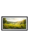 Nature Landscape Floating Frame Scenery Digital Print - (I5886) - 24x48 inch Modern Nature Wall Art for Living Room, Bedroom, Office, Hotels, Drawing Room