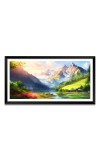 Nature Landscape Floating Frame Scenery Digital Print - (I5573) - 12x24 inch Modern Nature Wall Art for Living Room, Bedroom, Office, Hotels, Drawing Room