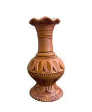 Handcrafted Terracotta Flower Vase – Traditional Earthen Decorative Pot for Home & Office Décor (7 x 3 Inches)