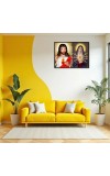 Jesus And Immaculate Heart Of Mary Laminated Photo - 7x9 Inches, Divine Blessings For Home & Office And Temple Decoration (F16184)