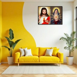 Jesus And Immaculate Heart Of Mary Laminated Photo - 11x13 Inches, Divine Blessings For Home & Office And Temple Decoration (F16184) Jesus And Immaculate Heart Of Mary Laminated Photo - 11x13 Inches, Divine Blessings For Home & Office And Temple Decoration (F16184)