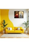 Jesus Christ - Mother Mary Laminated Photo - 11x13 Inches, Divine Blessings For Home & Office And Temple Decoration (F16255)