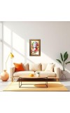 Serene Buddha Digital Golden Balck Color Photo Frame | Hindu Religious Wall Decor | 16x22 Inches - Inspirational Wall Art For Office, Home Decor - Ideal Spiritual Gift (F16844)