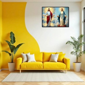 Jesus Christ - Our Lady Of Grace Laminated Photo - 9x11 Inches, Divine Blessings For Home & Office And Temple Decoration (F16287)