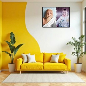 Sri Aurobindo & The Mother Laminated Photo - 9x11 Inches, Divine Blessings For Home & Office And Temple Decoration (F16148)