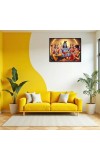 Shiva Parivar Laminated Photo - 7x9 Inches, Divine Blessings For Home & Office And Temple Decoration (F16058)