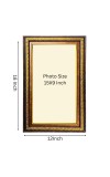 Lord Krishna Digital Golden Balck Color Photo Frame | Hindu Religious Wall Decor | 10x16 Inches - Inspirational Wall Art For Office, Home Decor - Ideal Spiritual Gift (F16932)