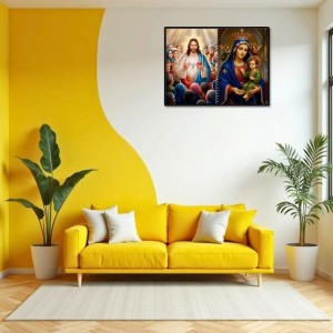 Jesus Christ - Our Lady Of Perpetual Help Laminated Photo - 13x15 Inches, Divine Blessings For Home & Office And Temple Decoration (F16365)