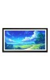 Nature Landscape Floating Frame Scenery Digital Print - (I5798) - 24x48 inch Modern Nature Wall Art for Living Room, Bedroom, Office, Hotels, Drawing Room