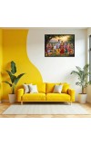 Lord RadhaKrishna Laminated Photo - 13x15 Inches, Divine Blessings For Home & Office And Temple Decoration (F16100)