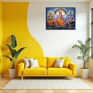 Lord Brahma VISHNU Mahesh Laminated Photo - 5x7 Inches, Divine Blessings For Home & Office And Temple Decoration (F16050) Lord Brahma VISHNU Mahesh Laminated Photo - 5x7 Inches, Divine Blessings For Home & Office And Temple Decoration (F16050)