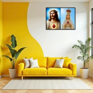 Jesus Christ - Our Lady Of Rosary Laminated Photo - 9x11 Inches, Divine Blessings For Home & Office And Temple Decoration (F16380) Jesus Christ - Our Lady Of Rosary Laminated Photo - 9x11 Inches, Divine Blessings For Home & Office And Temple Decoration (F16380)