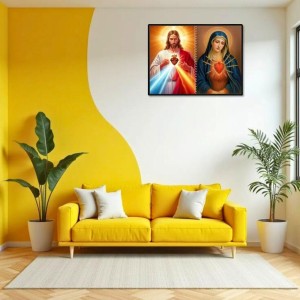 Jesus Christ - Our Lady Of Sorrows Laminated Photo - 9x11 Inches, Divine Blessings For Home & Office And Temple Decoration (F16341)