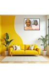 Swami Sivananda & Swami Vishnu-devananda Laminated Photo - 11x13 Inches, Divine Blessings For Home & Office And Temple Decoration (F16310)