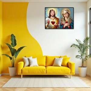 Jesus And Immaculate Heart Of Mary Laminated Photo - 13x15 Inches, Divine Blessings For Home & Office And Temple Decoration (F16189) Jesus And Immaculate Heart Of Mary Laminated Photo - 13x15 Inches, Divine Blessings For Home & Office And Temple Decoration (F16189)