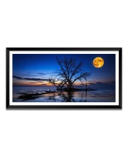 Nature Landscape Floating Frame Scenery Digital Print - (I5572) - 12x24 inch Modern Nature Wall Art for Living Room, Bedroom, Office, Hotels, Drawing Room