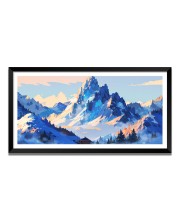 Nature Landscape Floating Frame Scenery Digital Print - (I5809) - 12x24 inch Modern Nature Wall Art for Living Room, Bedroom, Office, Hotels, Drawing Room