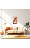 Goddess Parvathi With Ganesha Digital Golden Balck Color Photo Frame | Hindu Religious Wall Decor | 12x18 Inches - Inspirational Wall Art For Office, Home Decor - Ideal Spiritual Gift (F16881)
